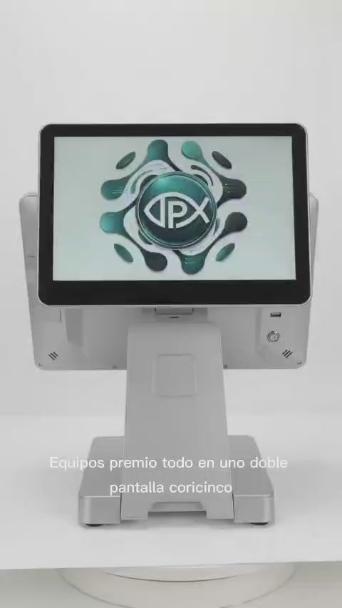 Equipo POS Todo en Uno BTS Doble Pantalla Táctil 15.6" + 11.6" Gris Premium | Intel Core i5 8GB SSD 128GB | Restaurantes